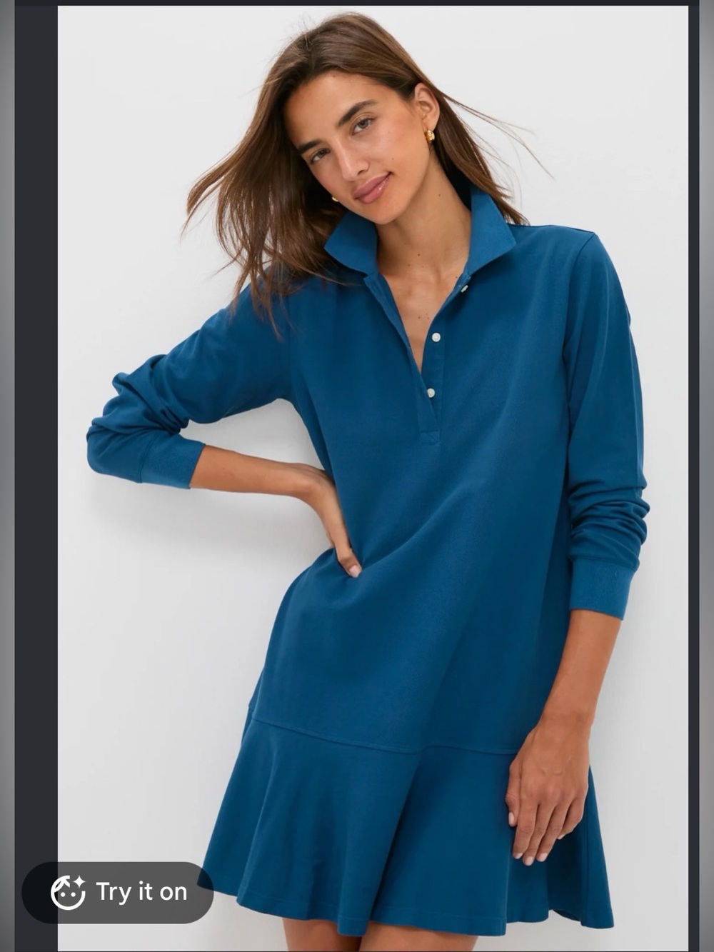Tuckernuck Poseidon Long Sleeve Pique May Polo Dress , size XXL